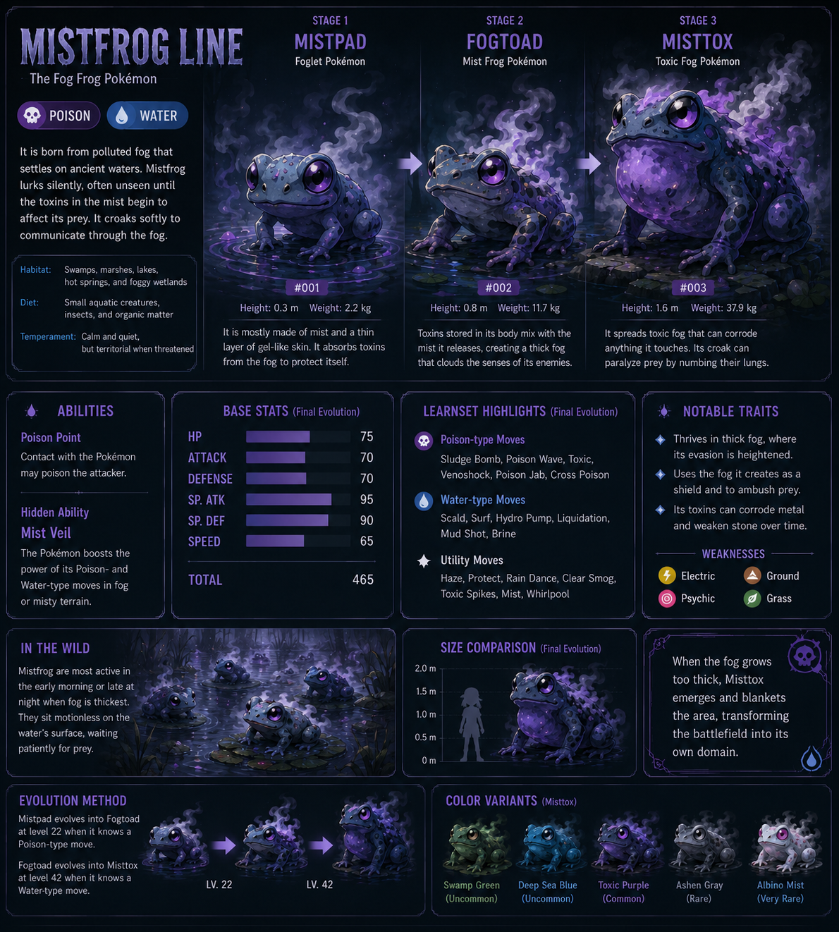 Mistfrog Evolution Line